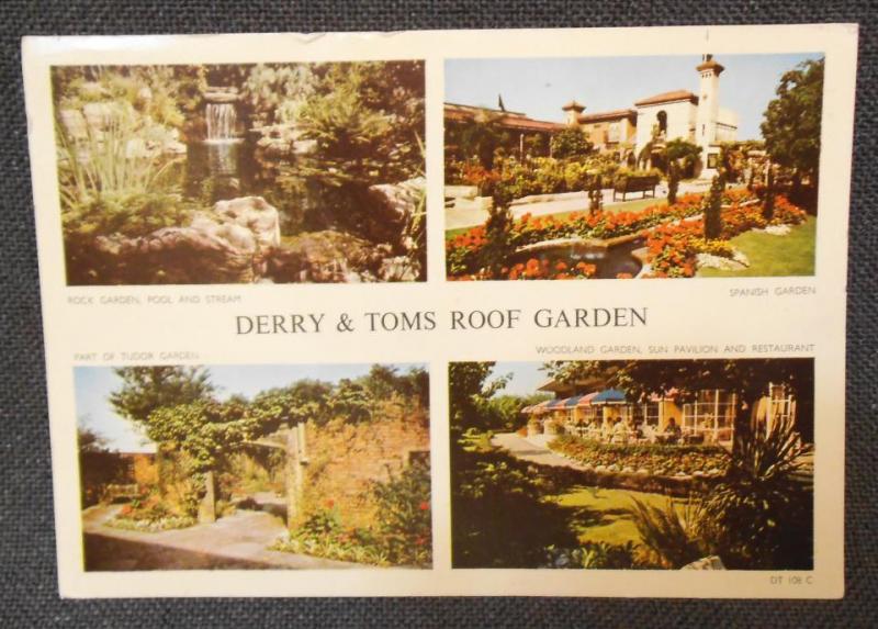 Vykort Derry and Toms Roof Garden England