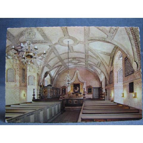 Vykort Slottskapellet interiör Kalmar 1977