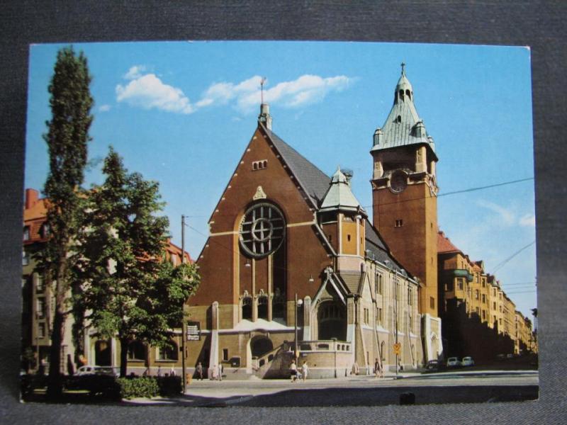 Vykort Matteus kyrka 1969 Stockholm