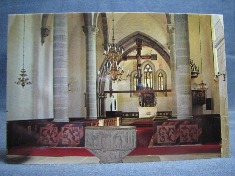 Vykort oskrivet Grötlingbo kyrka Gotland