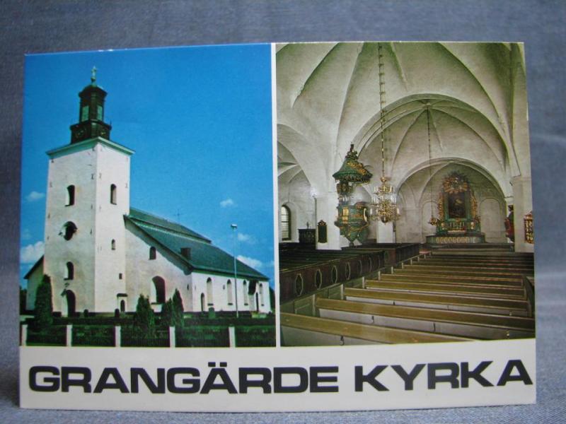 Vykort oskrivet Grangärde kyrka Dalarna