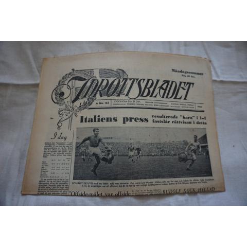 Idrottsbladet  1952 nr  133  - Sporthändelser under 1950-tal - Bl.a om Rudolf Kock hyllad ...