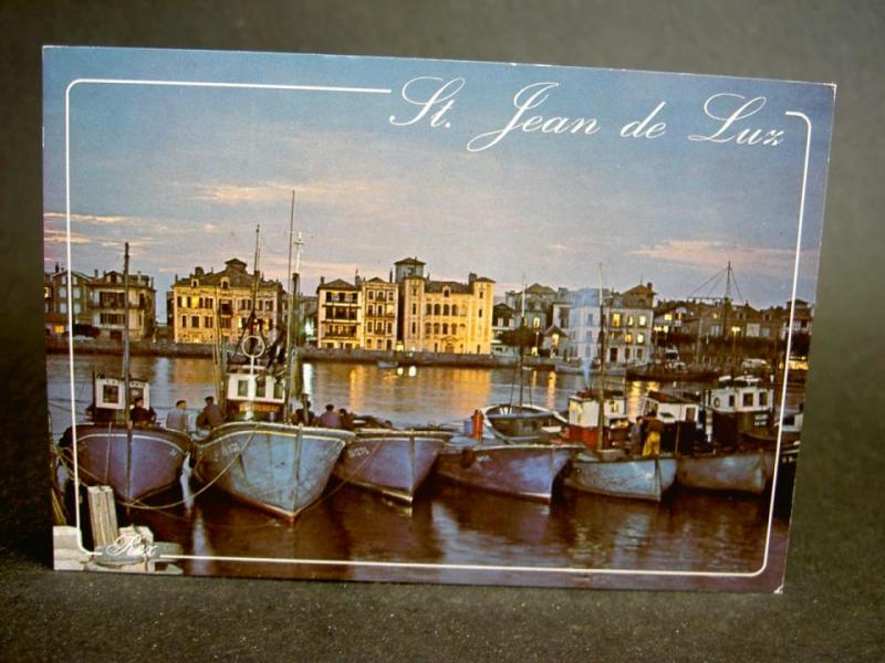 Vykort Frankrike St. Jean de Lux m båtar