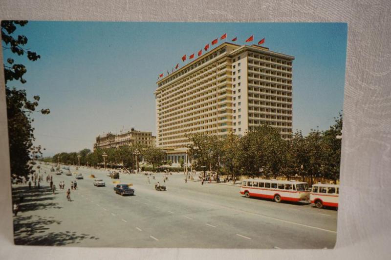 Vykort Bilar Bussar vid Peking Hotel China