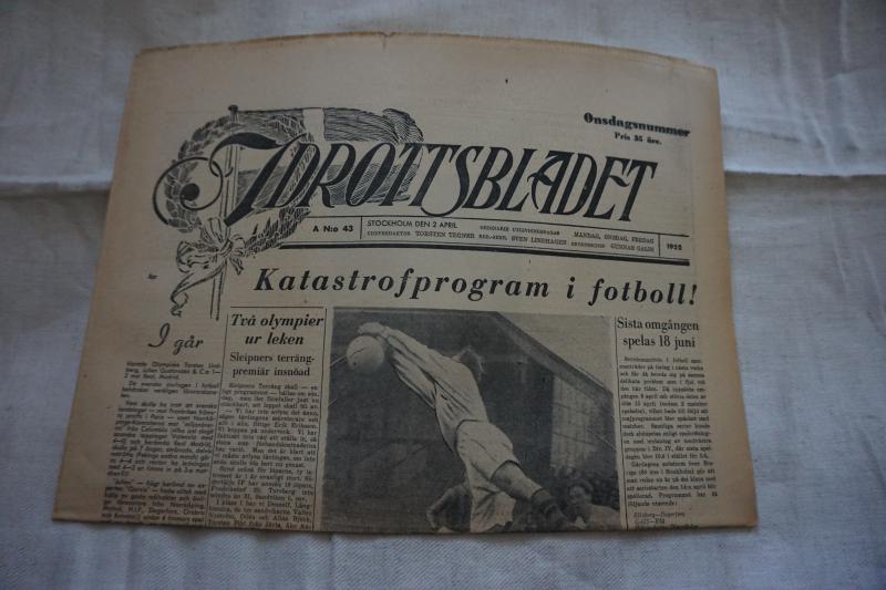 Idrottsbladet  1952 nr  43  - Sporthändelser under 1950-tal - Bl.a om Katastrofprogram i fotboll .......