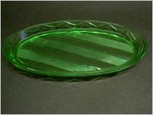 Grön glasbricka äldre