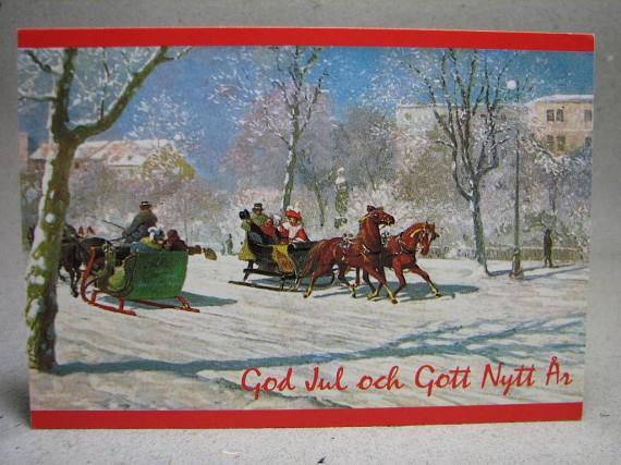 Fint oskrivet Vykort God Jul och Gott Nytt År