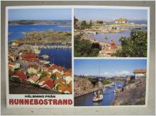 Flerbild Hunnebostrand Badliv Båtar Bohuslän skrivet Äldre vykort