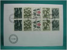  Nordiska Vildblommor 4/6 1968 - FDC med Fint stämplade frimärken