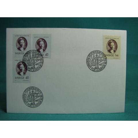 Rösträtt för Kvinnor 19/2 1971 - FDC med Fint stämplade frimärken