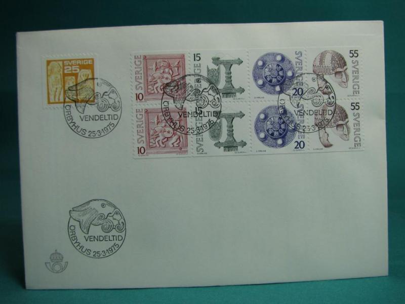 Vendeltiden 25/3 1975  - FDC med Fint stämplade frimärken