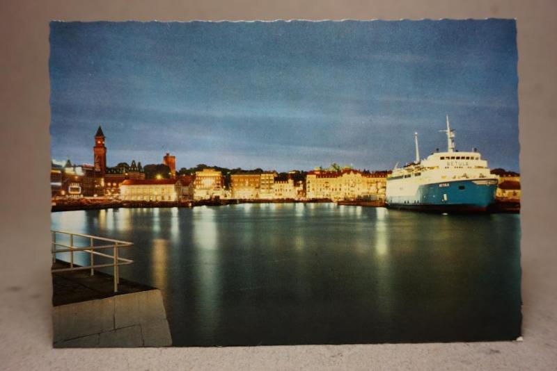 Fartyget Betula i hamnen Helsingborg Oskrivet gammalt vykort