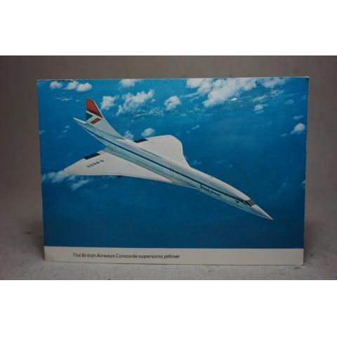 The British Airways Concorde 1977 skrivet äldre vykort