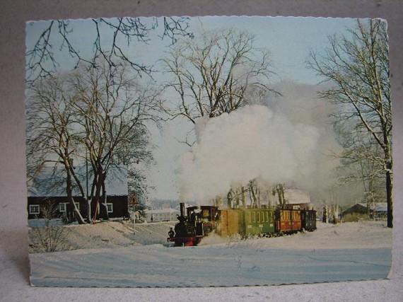 Tåg Ånglok på banan Mariefred och Läggesta 1972