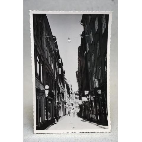 Gamla stan gatuvy stockholm - Gammalt oskrivet vykort 