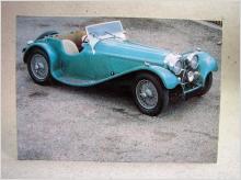 Jaguar S.S. 100 1937 England Oskrivet äldre fint vykort