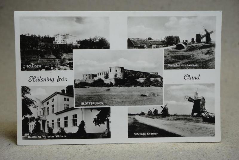 Flerbild Öland  - Gammalt skrivet vykort 1950-talet