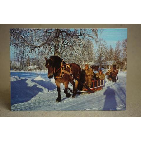 Folkliv - Slädtur med hästar 1988 - Dalarna