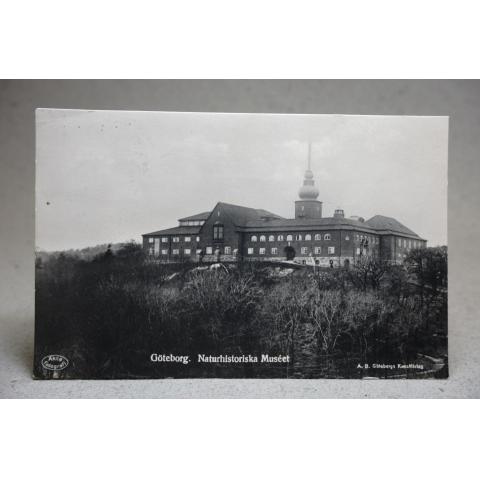 Vy över Naturhistoriska Muséet  Göteborg -  Gammalt skrivet Vykort 1924