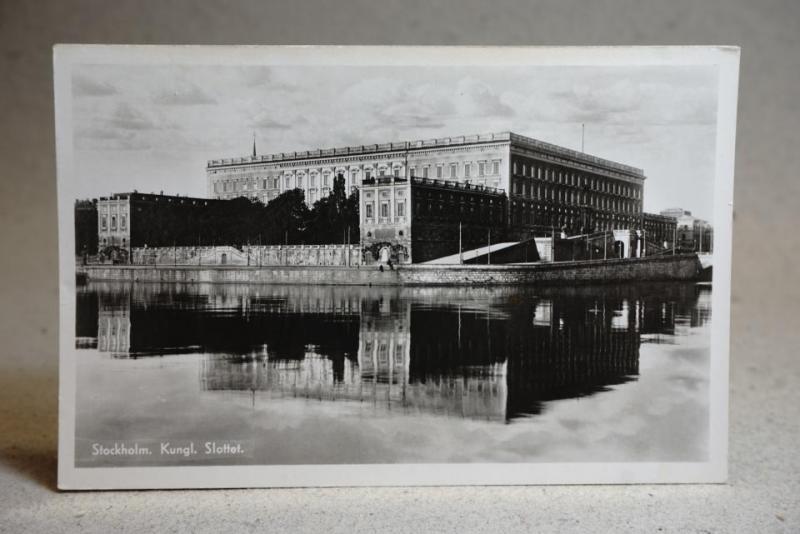 Stockholm Kungl. Slottet 1943  - Gammalt skrivet vykort 