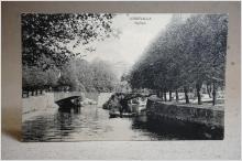 Uddevalla - Vy över Bron och Kyrkan 1913 - Antikt skrivet Brefkort med fin stämpel