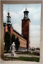 Stockholm Stadshus - Gammalt oskrivet vykort 