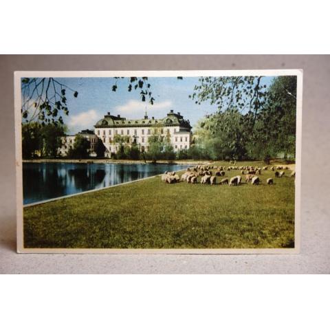 Drottningholms slott - Gammalt skrivet vykort 1949