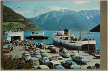 Gudvangen Färjan Bergen i Kaupanger Sognefjord  - Bilar och Folkliv 1981 - Norge - Foto: Normann
