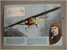 Postkort  8/10 1977 Flygplan  Charles Lindbergh 