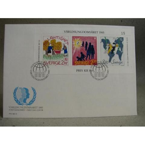 FDC - Världsungdomsåret 12/10 1985               
