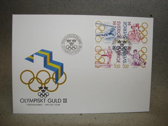 FDC - Olympiskt guld III 21/5 - 1992         