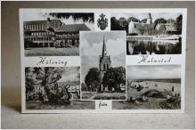 Halmstad flerbild   - Gammalt skrivet vykort 1950 - talet - Pressbyrån