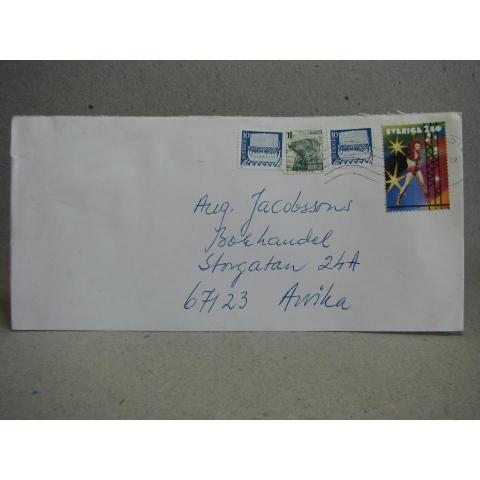 Äldre brev med stämplar och frimärken - Karlstad 1992