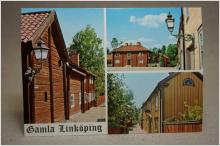 Vyer från Gamla Linköping flerbild - oskrivet äldre vykort 1977