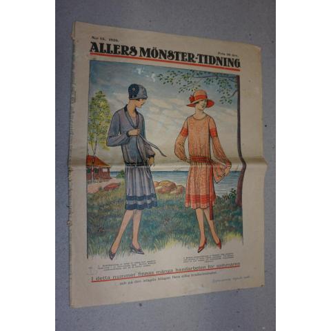 Allers Mönster tidning Nr 13 1926 Kulturhistorisk tidning med Mode Nostalgi Art Deco Vintage Nostalgi Kult