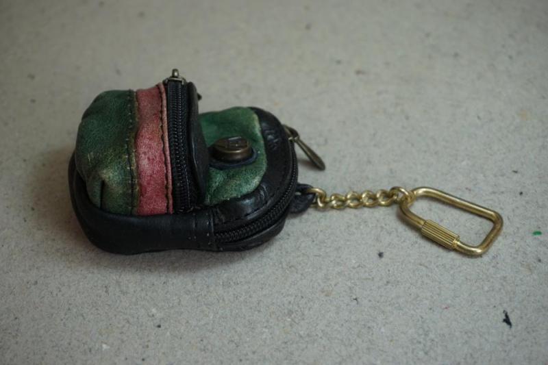 Nyckelring Mini ryggsäck i skinn