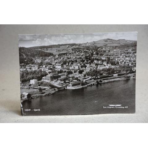 Gövik flygfoto 1960 Norge - Gammalt skrivet vykort 