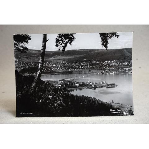 Lillehammer 1950 -talet - Gammalt skrivet vykort 