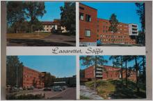 Bilar vid Lasarettet Säffle   - Äldre vykort 