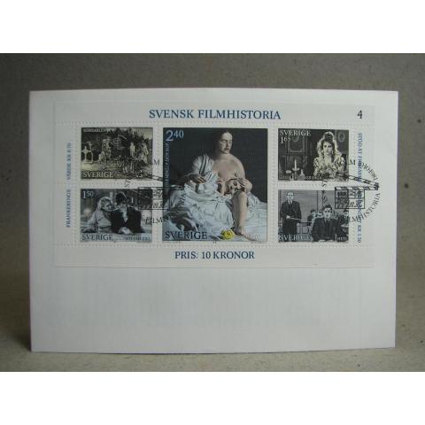 FDC  9/10 1982 Vilda Orkidéer  = 5 frimärken i block märkt med siffran 4 