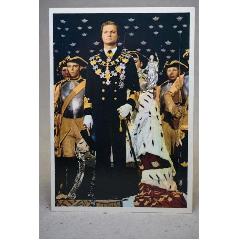H.M. Konung Carl XVI Gustaf - Oskrivet vykort 