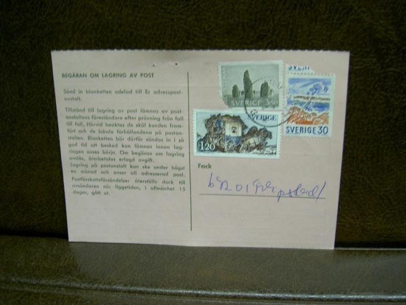 Paketavi med stämplade frimärken - 1972 - Filipstad