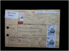 Adresskort med stämplade frimärken - 1972 - Karlstad till Munkfors