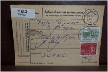 Frimärken  på adresskort - stämplat 1963 - Billinge  - Sunne