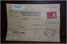 Frimärke på adresskort - stämplat 1963 - Solna 2 - Munkfors