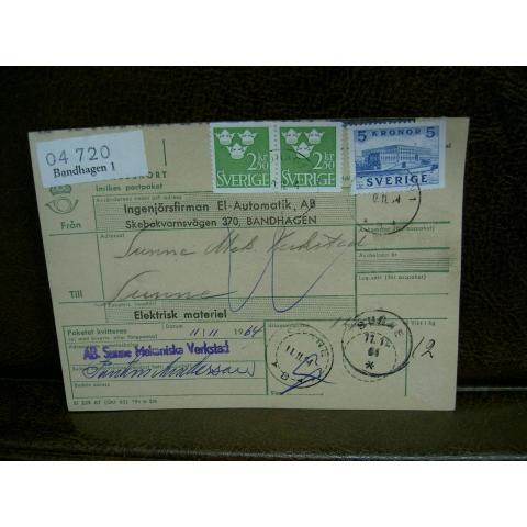 Paketavi med stämplade frimärken - 1964 - Bandhagen 1 till Sunne