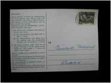 Adressändringskort med stämplat frimärke - 1972