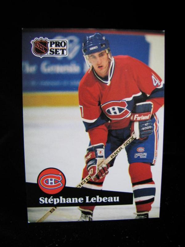 Pro Set - 1991 - Stephane Lebeau Montreal Canadiens