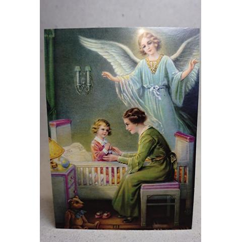 Ängel vakar över Mor och Barn  - oskrivet fint vykort 