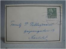 Försändelse med stämplat frimärke - ? -5 öre grönt frimärke 1941